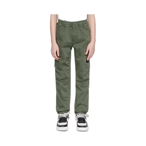 Stone Island Junior Compass-Motif Elastic Waist Trousers