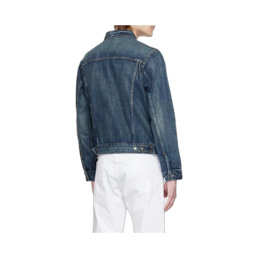 Button-Up Cotton Denim Jacket