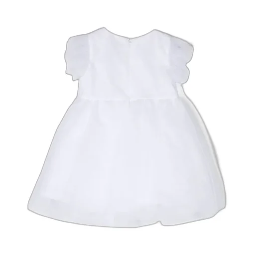 Monnalisa Ruffled Crewneck Dress
