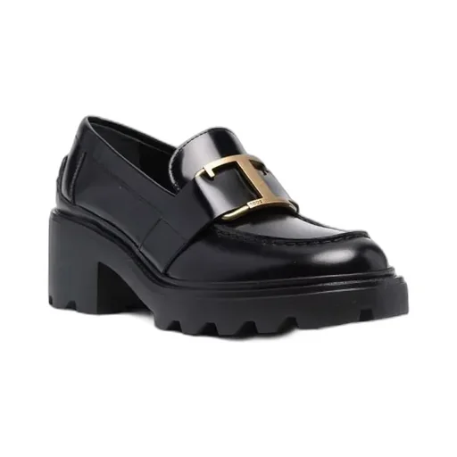 Tod's T-Plaque Block Heel Loafers
