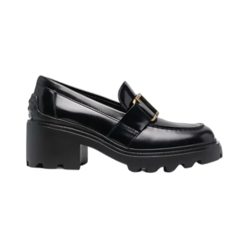 Tod's T-Plaque Block Heel Loafers