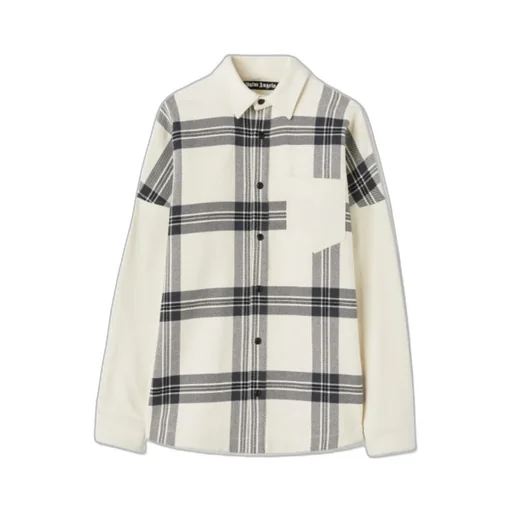 Palm Angels Checked Long-Sleeved Flannel Overshirt
