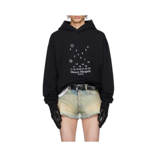 Maison Margiela Logo-Printed Long-Sleeved Hoodie