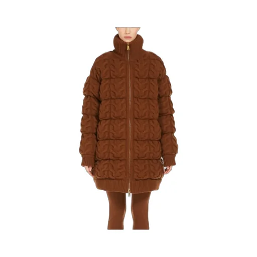 Chunky-Knit Padded Coat