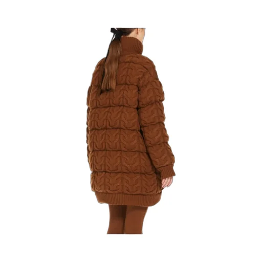 Chunky-Knit Padded Coat
