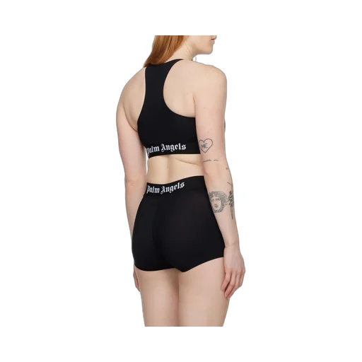 Palm Angels Logo-Tape Racerback Cropped Top