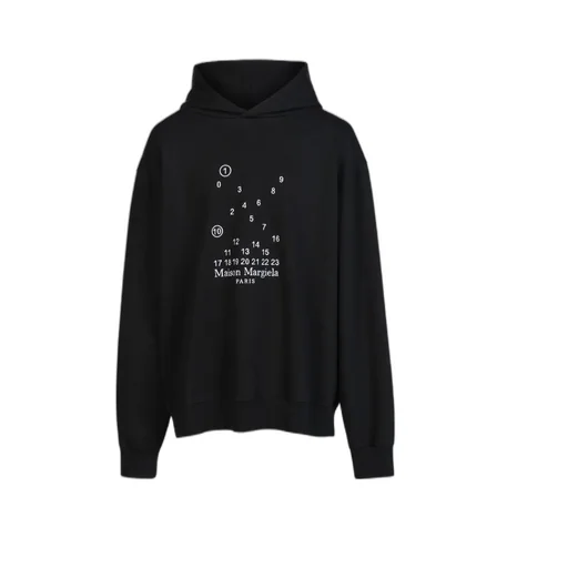 Maison Margiela Logo-Printed Long-Sleeved Hoodie