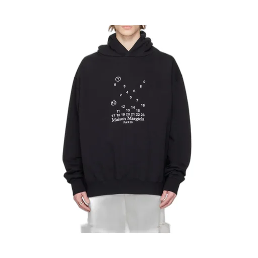Maison Margiela Logo-Printed Long-Sleeved Hoodie