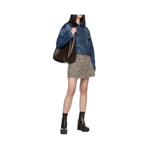 Stella Mccartney Corduroy Panelled Buttoned Denim Jacket