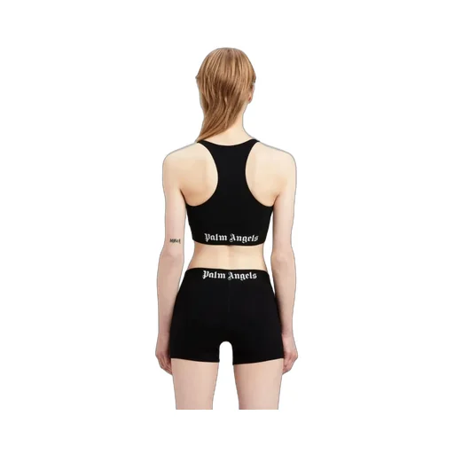 Palm Angels Logo-Tape Racerback Cropped Top