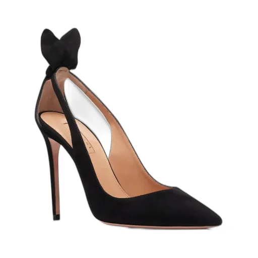 Aquazzura Bow Tie Pointed Toe Slingback Pumps