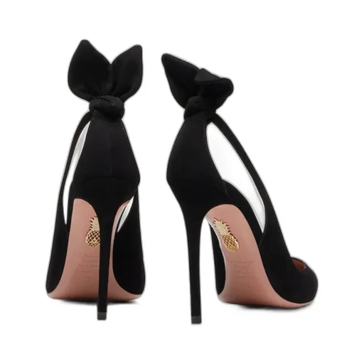 Aquazzura Bow Tie Pointed Toe Slingback Pumps
