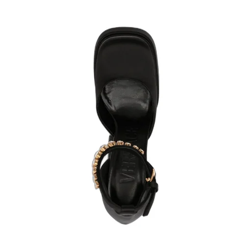 Versace Medusa Head Charm Satin Platform Pumps