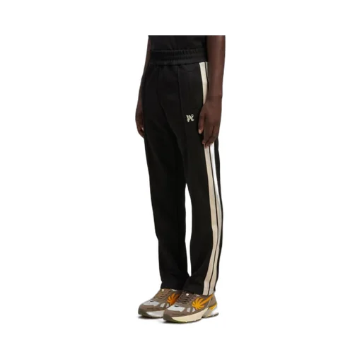 Palm Angels Logo Embroidered Straight-Leg Pants