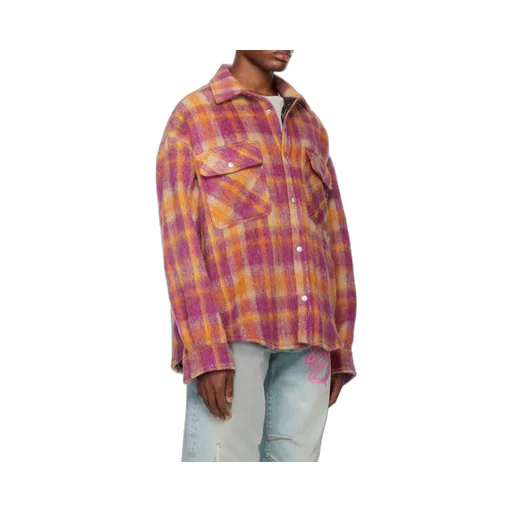 Palm Angels Plaid-Printed Buttoned Overshirt