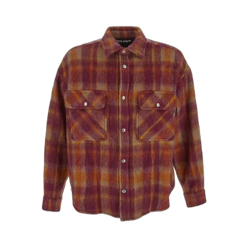 Palm Angels Plaid-Printed Buttoned Overshirt