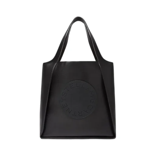 Stella Mccartney Logo Perforated Open Top Tote Bag