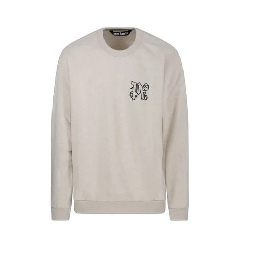 Palm Angels Logo Embroidered Crewneck Sweatshirt