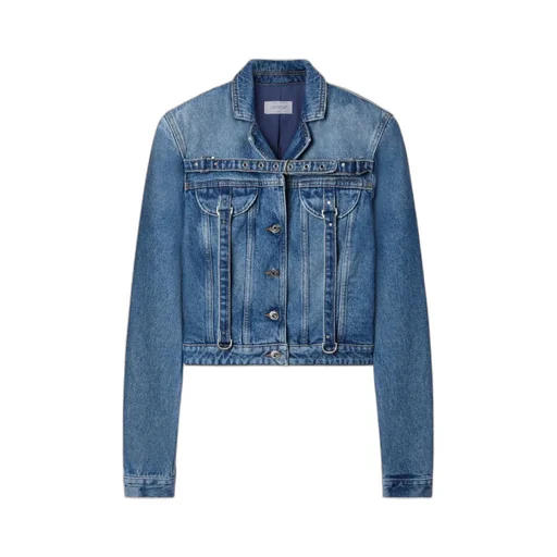 Off-White Belt Detailed Button-Up Denim Jacket