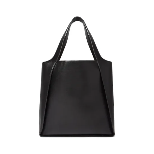 Stella Mccartney Logo Perforated Open Top Tote Bag