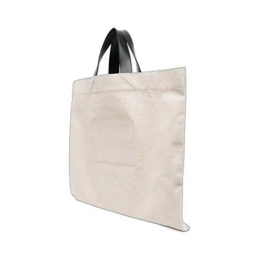Jil Sander Logo Printed Large Tote Bag