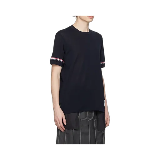 Thom Browne Stripe Detailed Crewneck T-Shirt