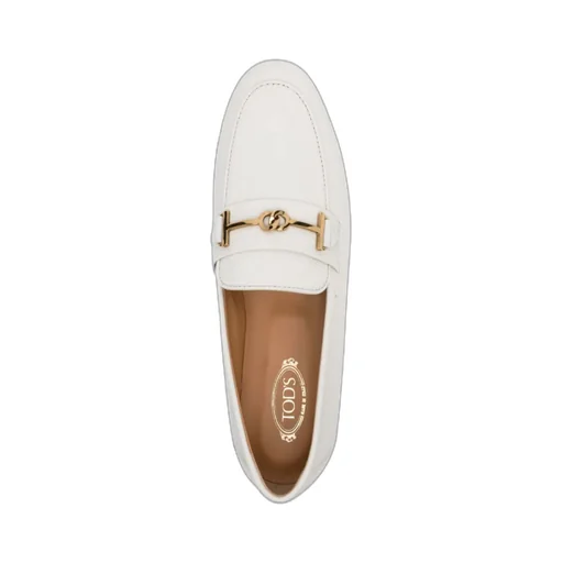 Tod's Logo Plaque Almond Toe Loafers