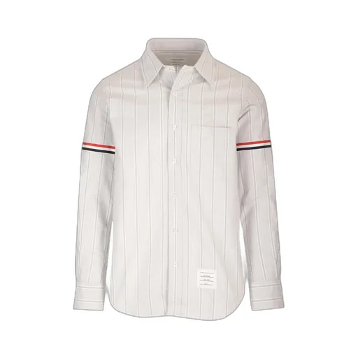 Thom Browne Rwb Striped Long-Sleeved Shirt