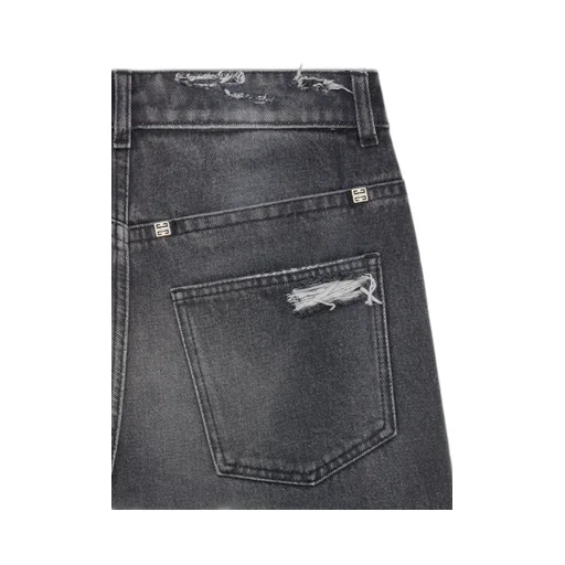 Givenchy Logo Plaque Wide Leg Jeans