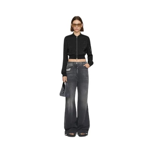 Givenchy Logo Plaque Wide Leg Jeans