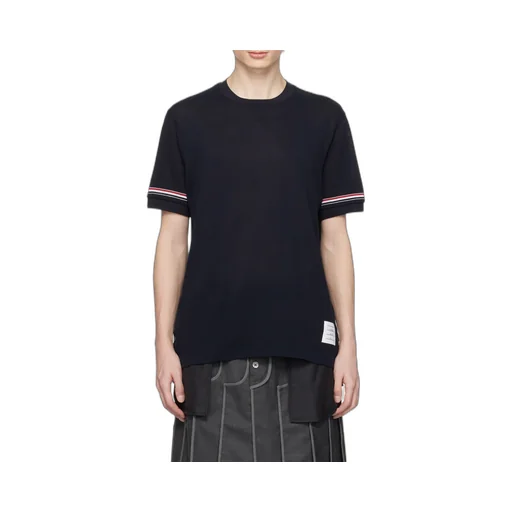 Thom Browne Stripe Detailed Crewneck T-Shirt