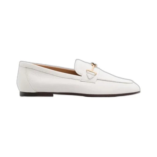 Tod's Logo Plaque Almond Toe Loafers