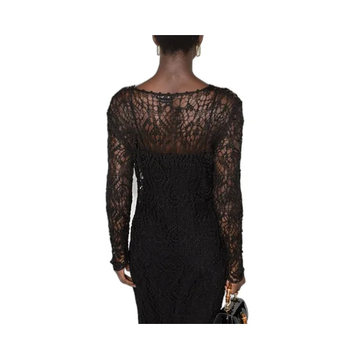 Tom Ford Lace Detailed Crewneck Pencil Dress