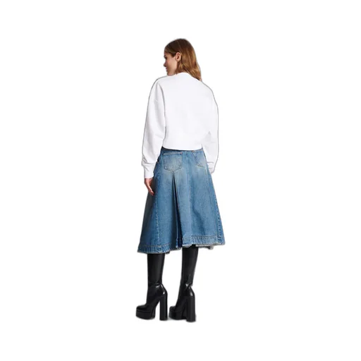 Balmain Cropped Flocked Sweatshirt