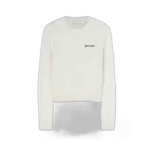 Palm Angels Logo Embroidered Knitted Jumper