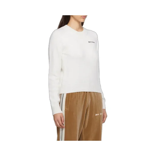 Palm Angels Logo Embroidered Knitted Jumper