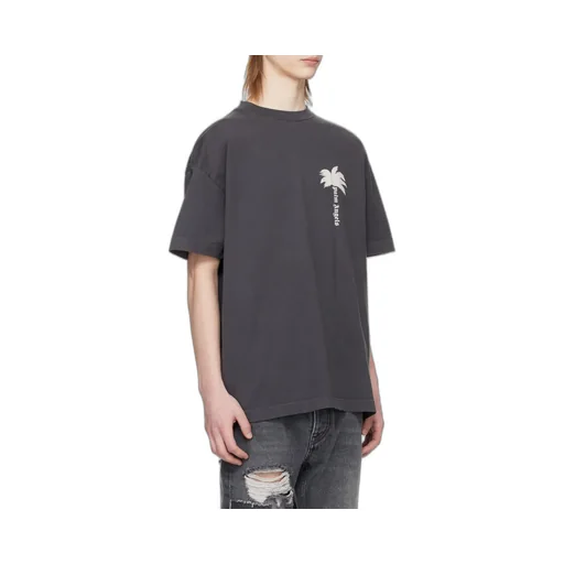 Palm Angels Palm Tree Printed Crewneck T-Shirt