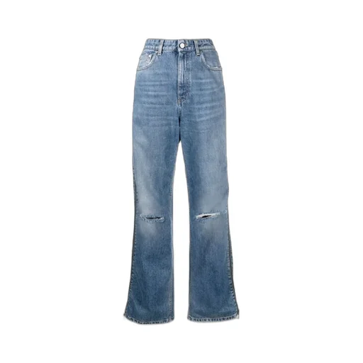 Stella Mccartney Logo Patch Straight Leg Jeans