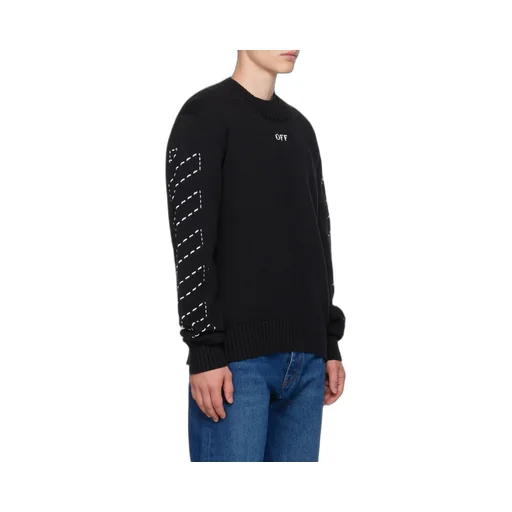Off-White Arrows Motif Crewneck Knitted Jumper