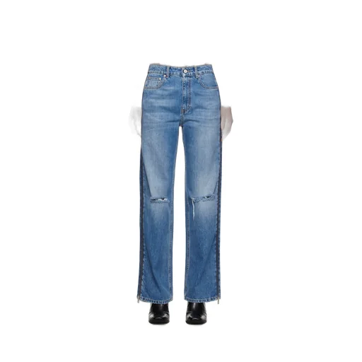 Stella Mccartney Logo Patch Straight Leg Jeans