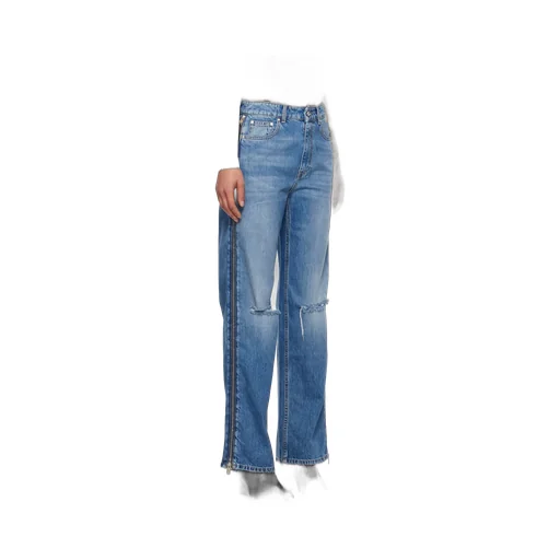 Stella Mccartney Logo Patch Straight Leg Jeans