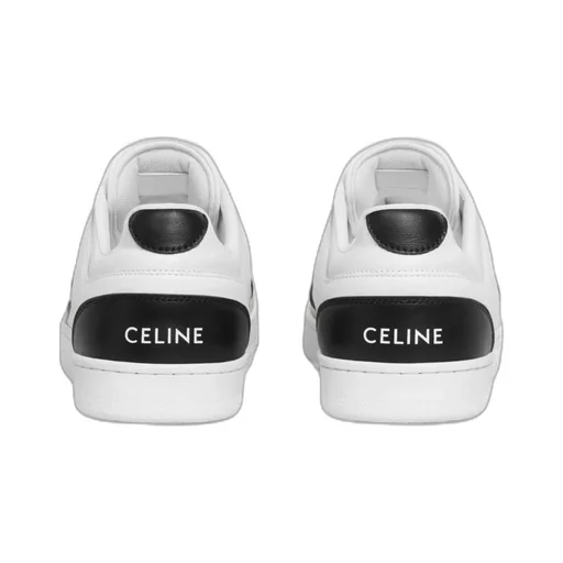 Ct-10 Celine Trainer Low Lace-Up Sneaker In Calfskin And Suede Calfskin