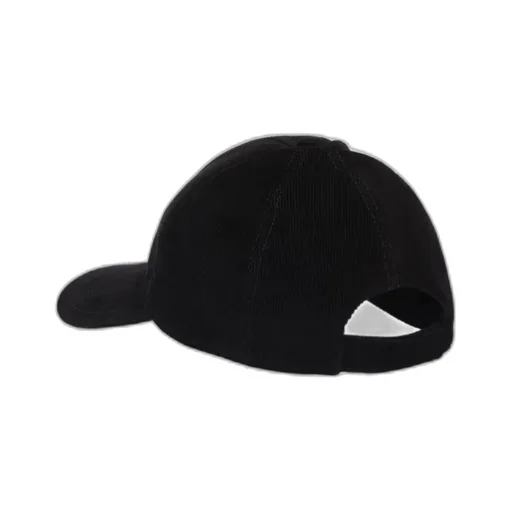 Prada Logo Plaque Corduroy Baseball Cap