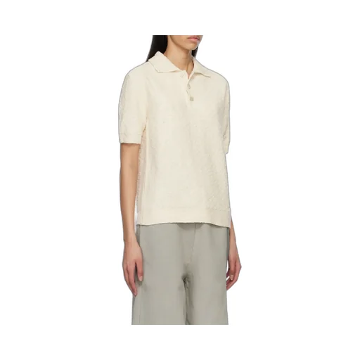 Maison Margiela Short-Sleeved Knitted Polo-Shirt