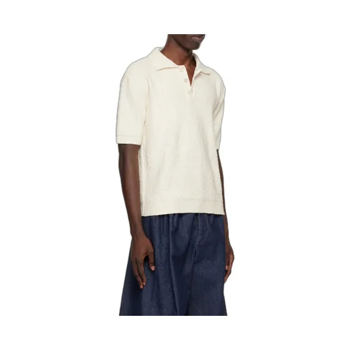 Maison Margiela Short-Sleeved Knitted Polo-Shirt