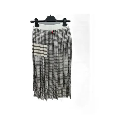 Striped Pleated Skirt