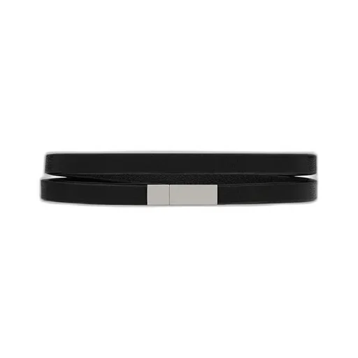 Saint Laurent Logo Engraved Double-Wrap Bracelet