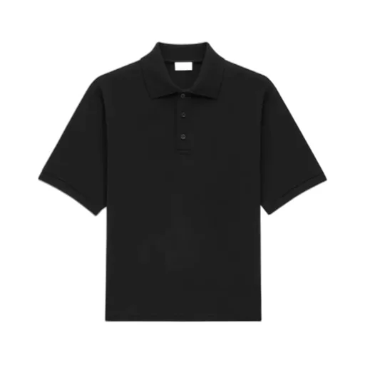 Saint Laurent Cassandre Short-Sleeved Polo Shirt