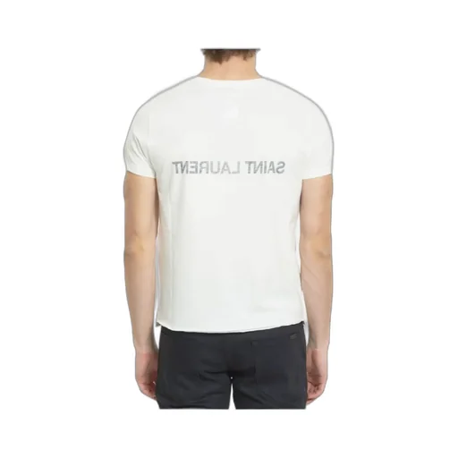 Saint Laurent Logo Printed Crewneck T-Shirt