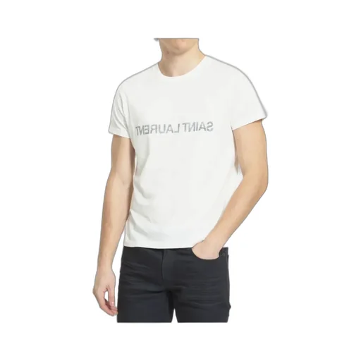 Saint Laurent Logo Printed Crewneck T-Shirt